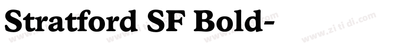 Stratford SF Bold字体转换